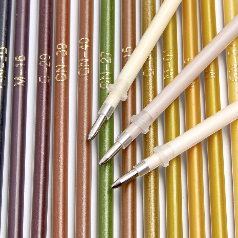 OfficeGoods Gel Pen Refills - 24 Individual Colors - Fits Most Gel Pens - Fast Drying Ink - Perfect for Artists, Adult & Kids Coloring Books, Mandalas, Nature - 2 Pack - Earth Tones - Image 3